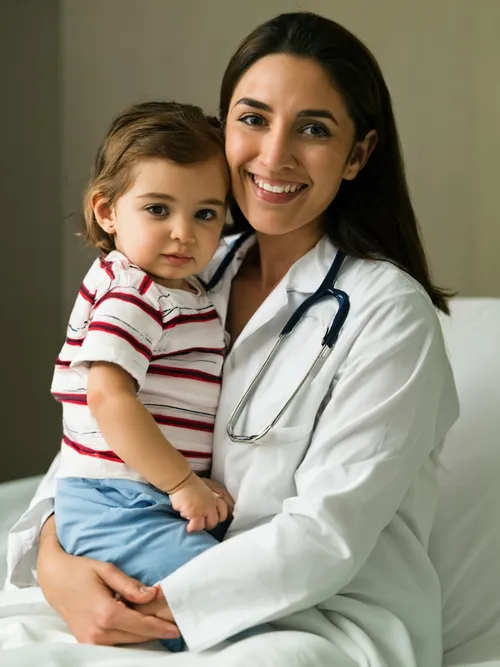 Caring Doctor with Child FREE Stock Photo, doctor,  child,  healthcare picture