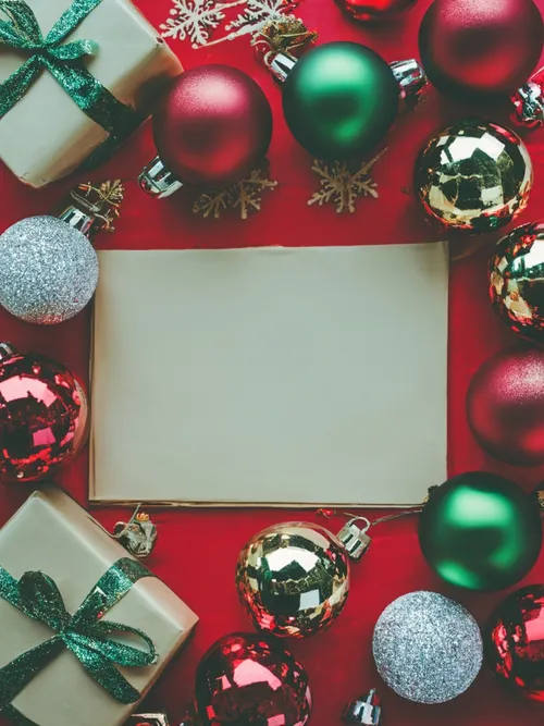 Cheerful Christmas Scene FREE Stock Photo, traditional, celebration, decoration picture