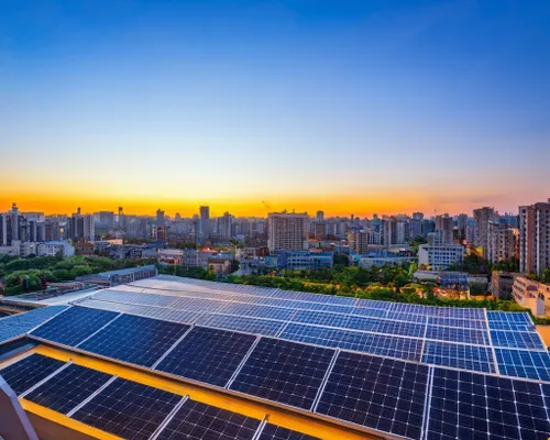 Cityscape at Sunset FREE Stock Photo, buildings, photography, panoramic picture