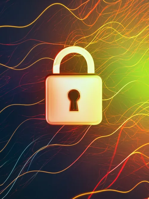 Digital Security Symbol FREE Stock Photo, vibrant, data science, cybersecurity background picture