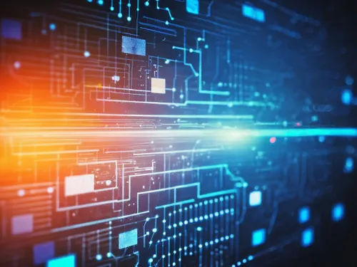 Dynamic Circuit Design FREE Stock Photo, circuits, patterns, AI picture