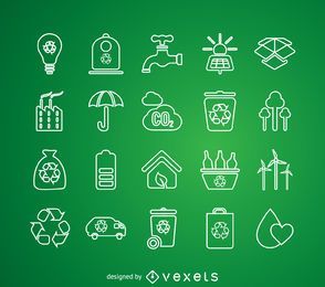 Eco Energy Symbol Pack FREE Stock Icon, tree, emissions, electricity picture