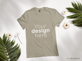 Free Floral Tee Mockup Comp stock image to download Floral Tee Mockup Comp FREE Stock Psd, mockup, t-shirt, tshirt picture