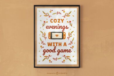 Free Gamer's Autumn Night Poster stock image to download Gamer's Autumn Night Poster FREE Stock Psd, poster, gaming, gamer picture