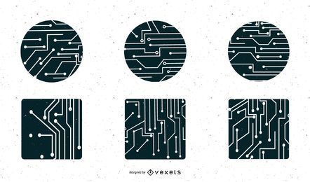 Gomedia Tech Circuits Freebie FREE Stock Vector, circuits, machine learning, circuit picture