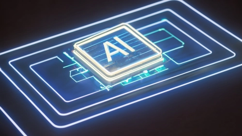 Illuminated AI Design FREE Stock Photo, circuits, illuminated, AI picture