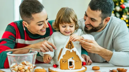 Free Joyful Family Baking stock image to download Joyful Family Baking FREE Stock Photo, winter family, holidays, tradition picture