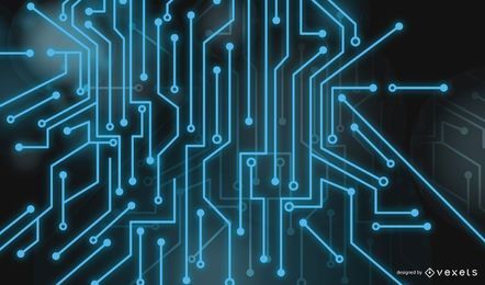 Neon Tech Circuit Wallpaper FREE Stock Vector, circuit, computer, wallpaper picture