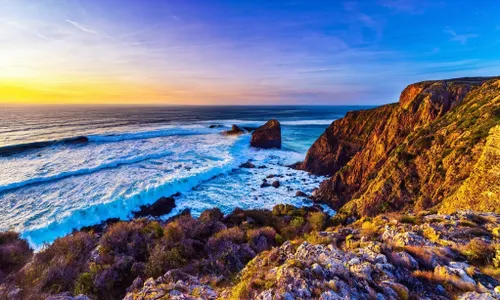 Serene Coastal Sunset FREE Stock Photo, coastal,  sunset,  ocean picture