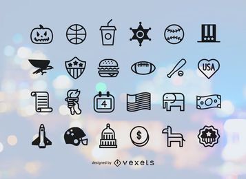 USA Independence Badge Set FREE Stock Icon, icon, independence-day, usa picture