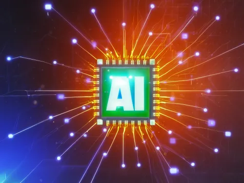 Vibrant AI Circuitry FREE Stock Photo, vibrant, patterns, AI picture