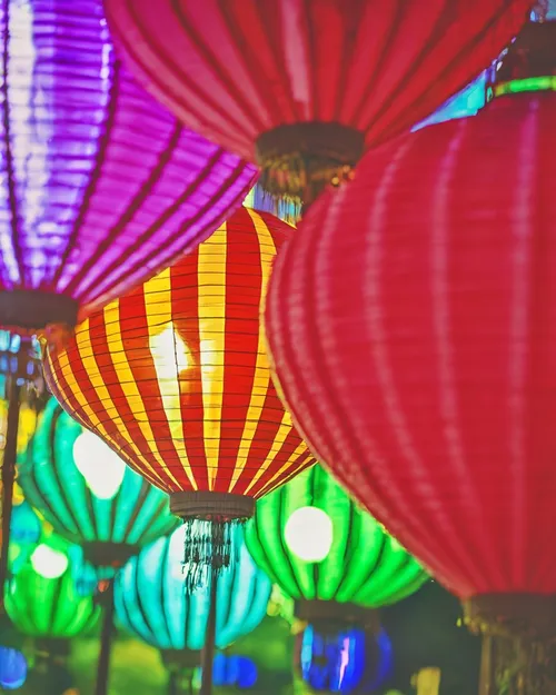 Vibrant Colorful Lanterns