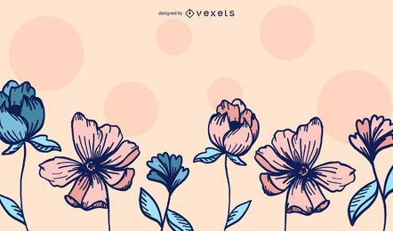 Vivid Floral Backdrop FREE Stock Vector, flowers, wallpaper, spring picture