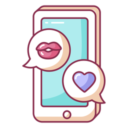 Heart love texting sticker design FREE Stock Vector, sticker, happy valentines day, online dating picture