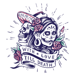 Love and Death Fiesta FREE Stock Clipart, dia-de-los-muertos, day-of-the-dead, holiday picture