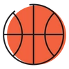 Playful basketball toy icon design