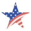 USA Star Flag PNG Art