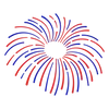 Vibrant fireworks celebration PNG art